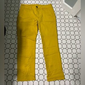 Cabi #5869 Mustard Yellow Utility Trouser Pants SZ 14
